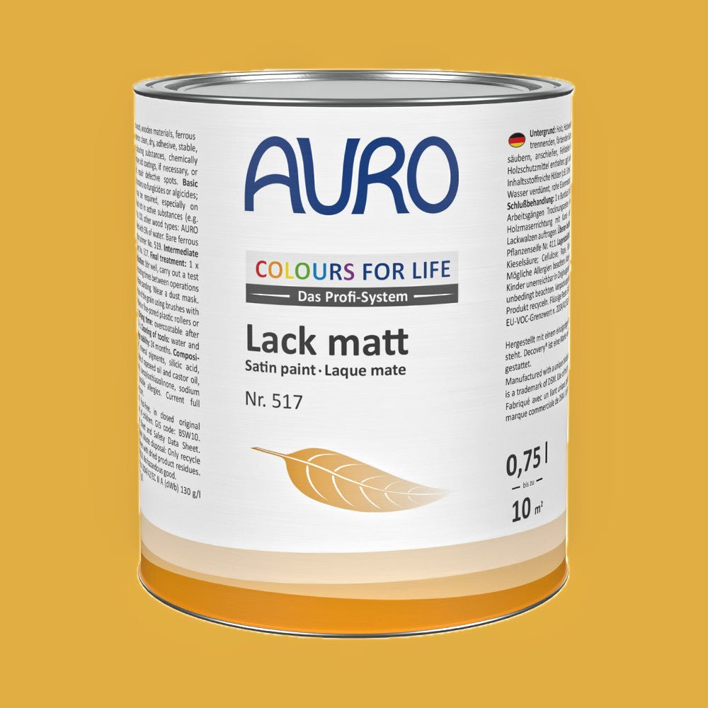 Naturbaustoffladen | Naturfarben Freiburg _ AURO COLOURS FOR LIFE Lack, matt Nr. 517 | hot mustard
