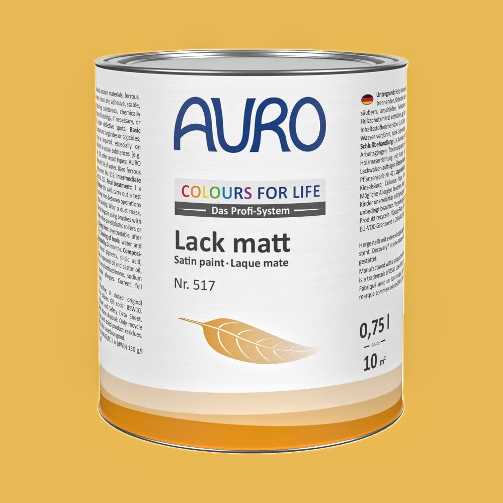 Naturbaustoffladen | Naturfarben Freiburg _ AURO COLOURS FOR LIFE Lack, matt Nr. 517 | hot mustard