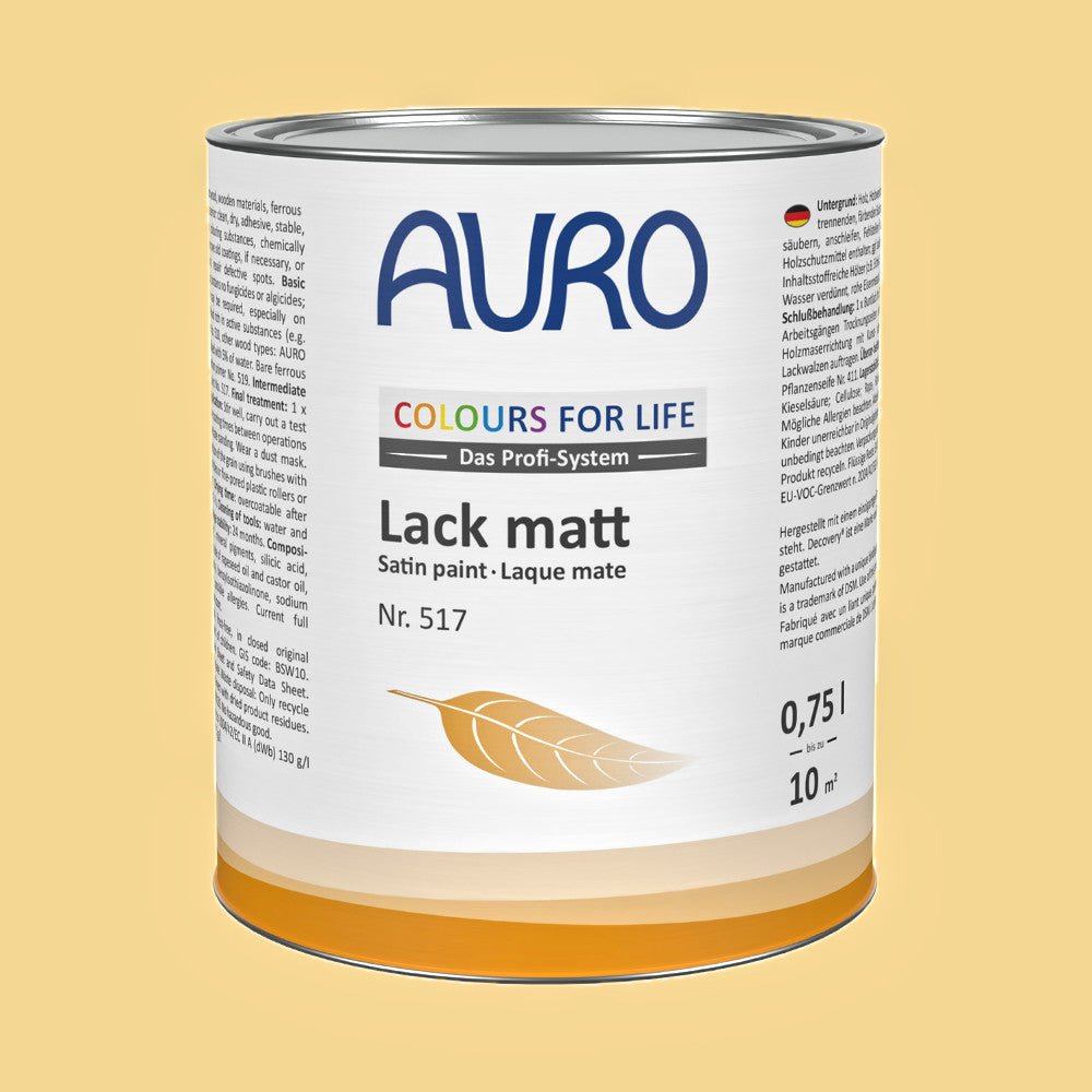 Naturbaustoffladen | Naturfarben Freiburg _ AURO COLOURS FOR LIFE Lack, matt Nr. 517 | hot mustard