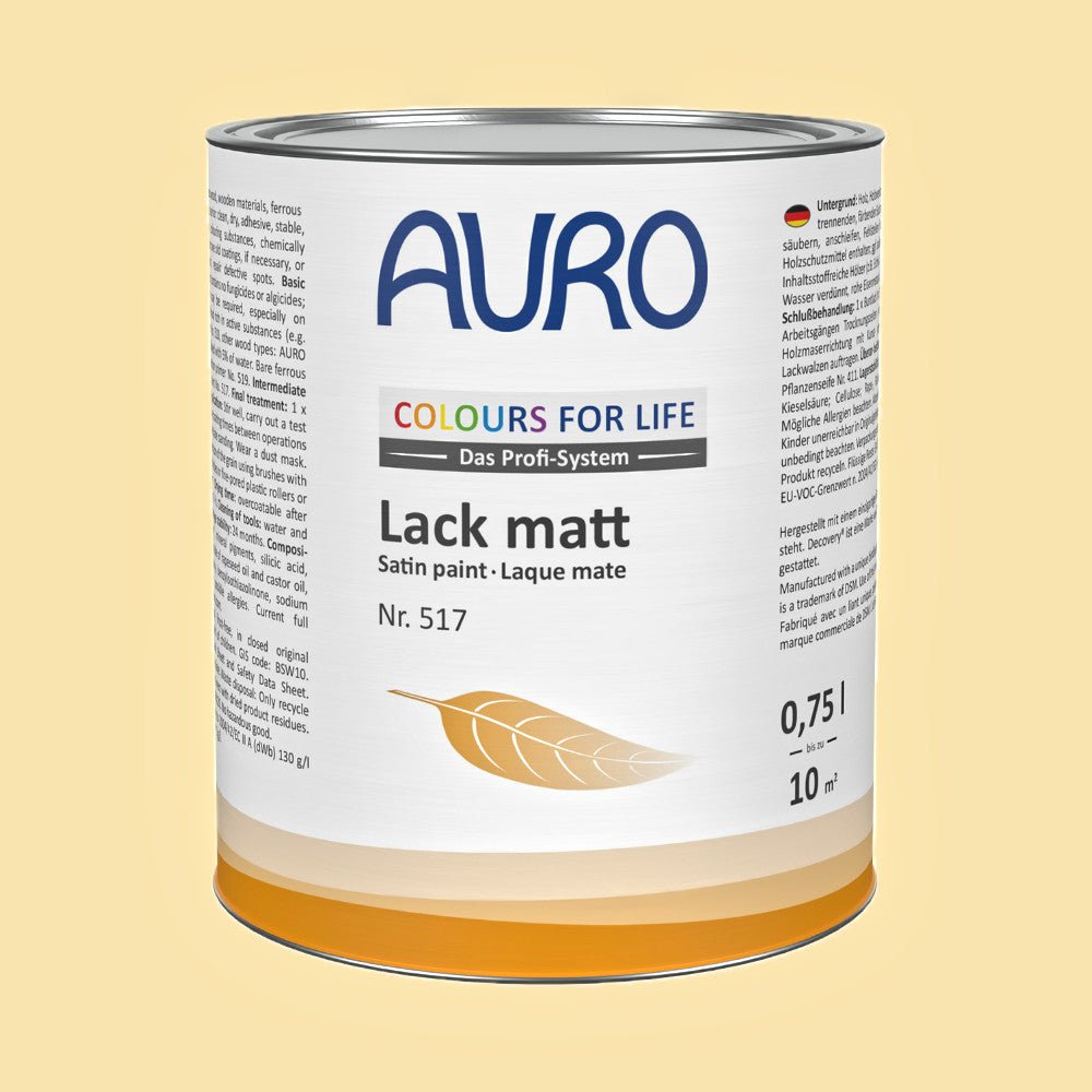 Naturbaustoffladen | Naturfarben Freiburg _ AURO COLOURS FOR LIFE Lack, matt Nr. 517 | hot mustard