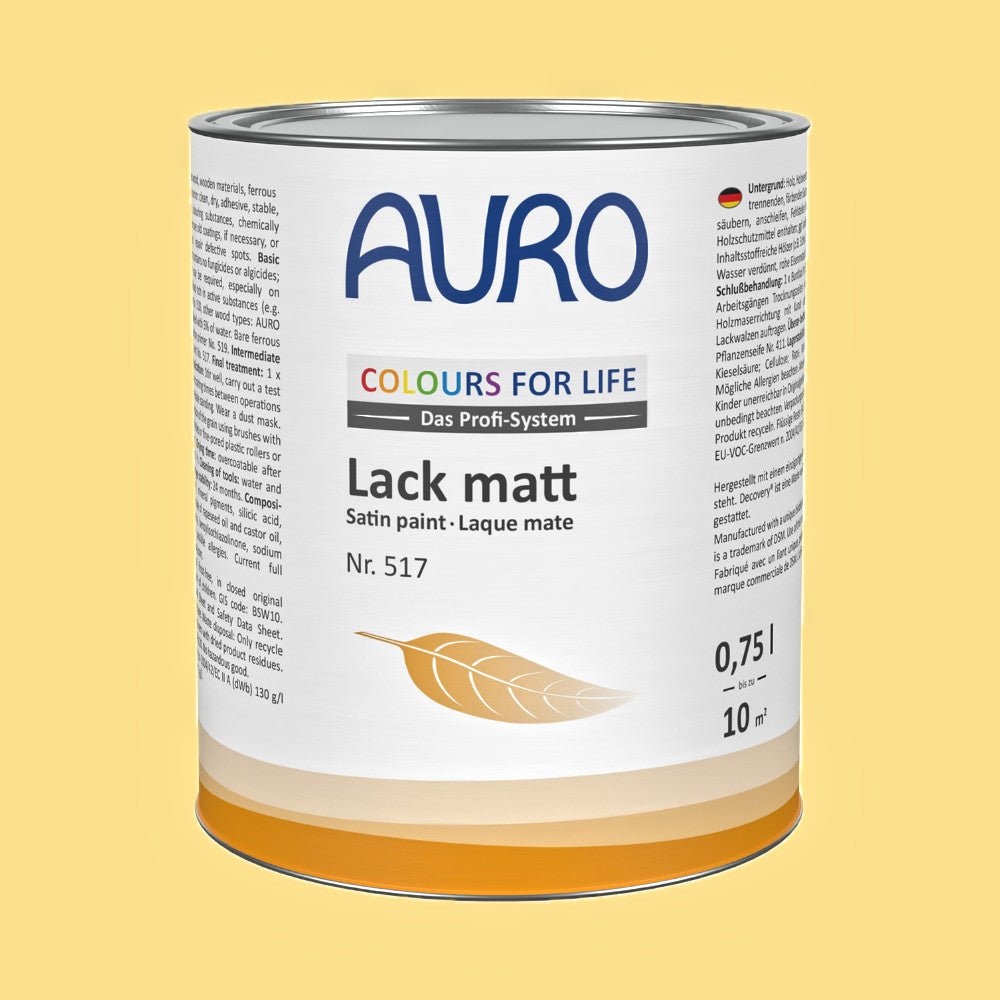 Naturbaustoffladen | Naturfarben Freiburg _ AURO COLOURS FOR LIFE Lack, matt Nr. 517 | mango fresh