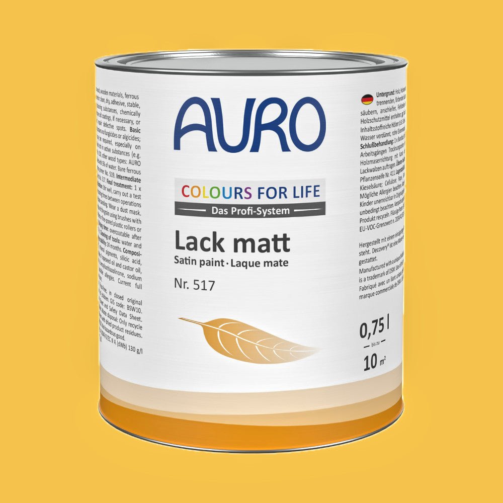 Naturbaustoffladen | Naturfarben Freiburg _ AURO COLOURS FOR LIFE Lack, matt Nr. 517 | mango fresh