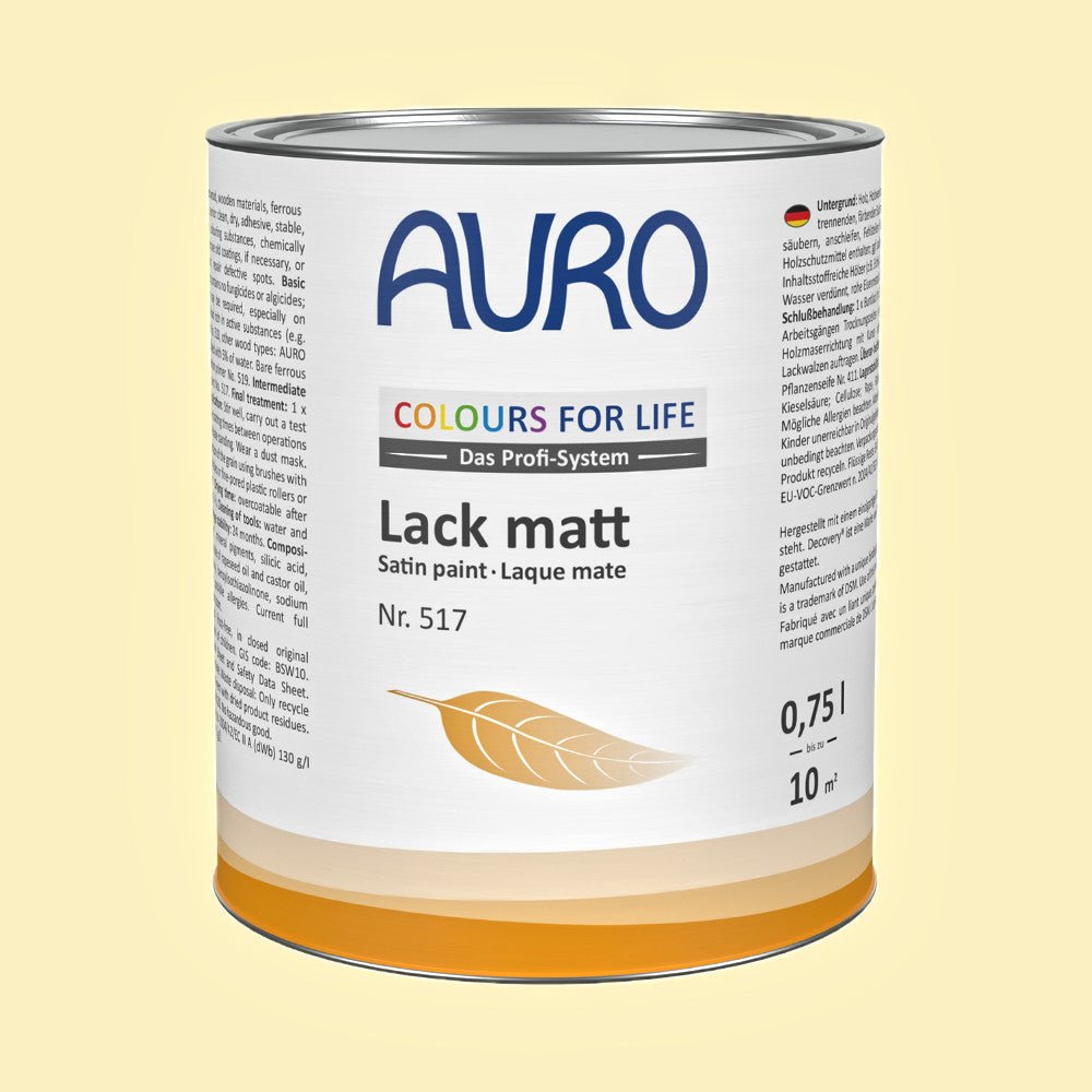 Naturbaustoffladen | Naturfarben Freiburg _ AURO COLOURS FOR LIFE Lack, matt Nr. 517 | mango fresh
