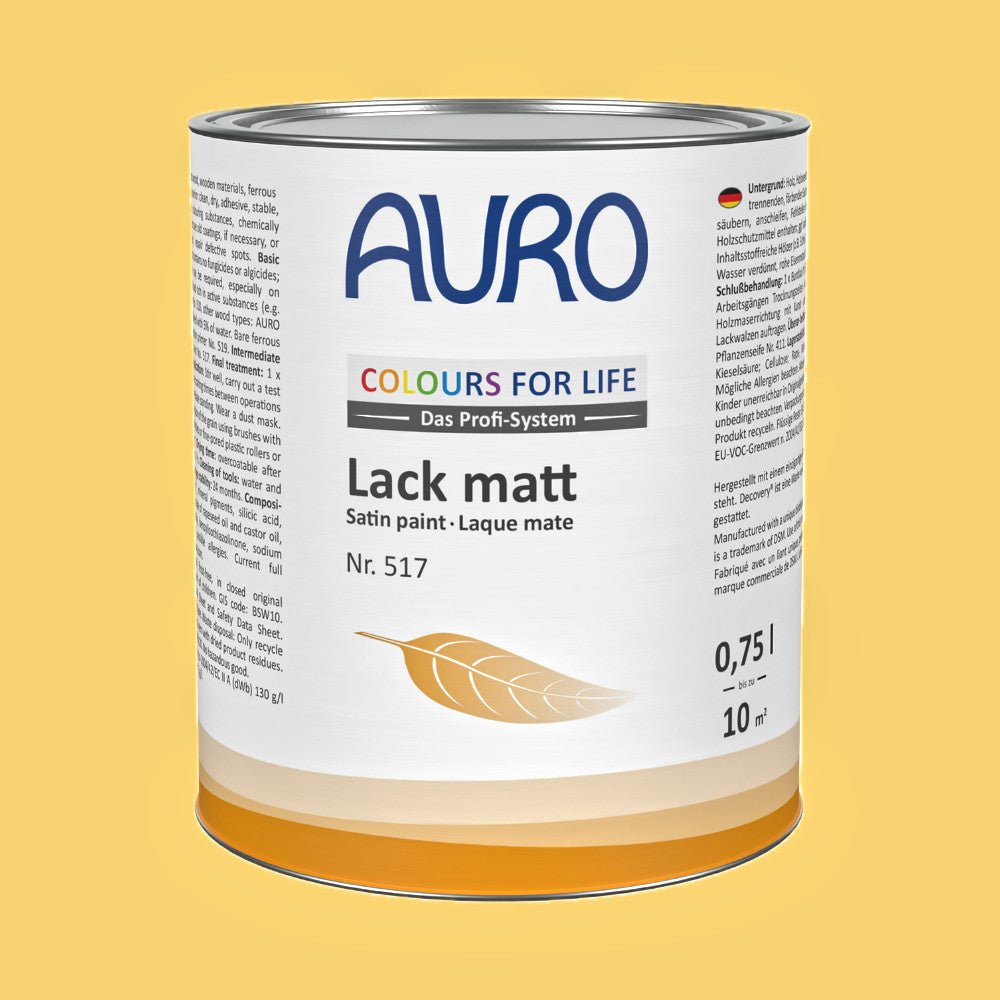 Naturbaustoffladen | Naturfarben Freiburg _ AURO COLOURS FOR LIFE Lack, matt Nr. 517 | mango fresh