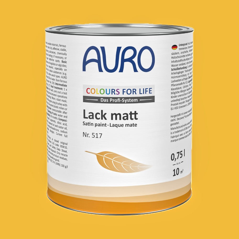 Naturbaustoffladen | Naturfarben Freiburg _ AURO COLOURS FOR LIFE Lack, matt Nr. 517 | mango fresh
