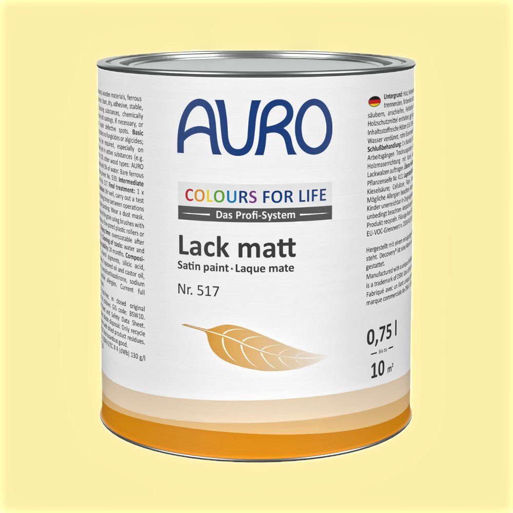 Naturbaustoffladen | Naturfarben Freiburg _ AURO COLOURS FOR LIFE Lack, matt Nr. 517 | sun - kissed