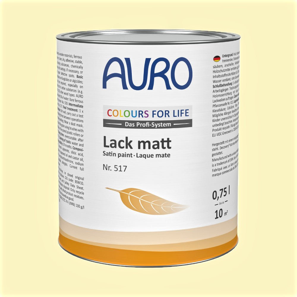 Naturbaustoffladen | Naturfarben Freiburg _ AURO COLOURS FOR LIFE Lack, matt Nr. 517 | sun - kissed