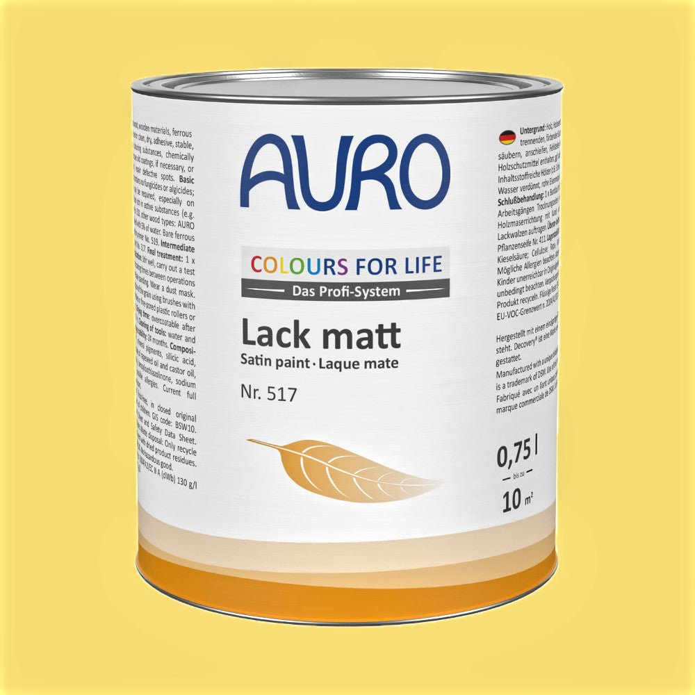 Naturbaustoffladen | Naturfarben Freiburg _ AURO COLOURS FOR LIFE Lack, matt Nr. 517 | sun - kissed