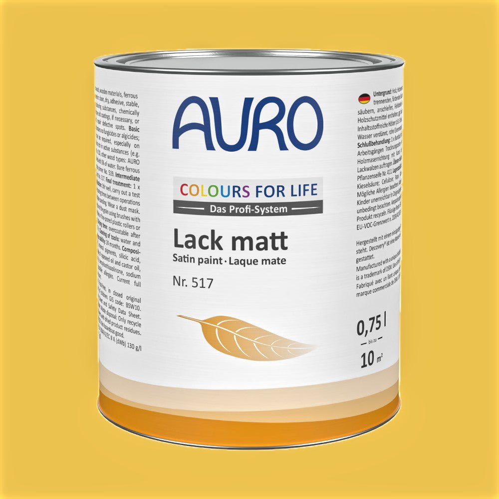 Naturbaustoffladen | Naturfarben Freiburg _ AURO COLOURS FOR LIFE Lack, matt Nr. 517 | wild mustard