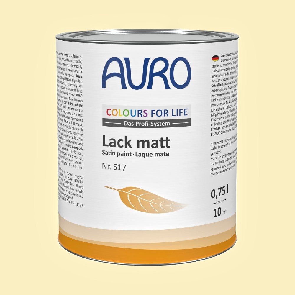 Naturbaustoffladen | Naturfarben Freiburg _ AURO COLOURS FOR LIFE Lack, matt Nr. 517 | wild mustard