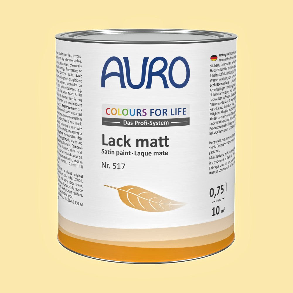 Naturbaustoffladen | Naturfarben Freiburg _ AURO COLOURS FOR LIFE Lack, matt Nr. 517 | wild mustard