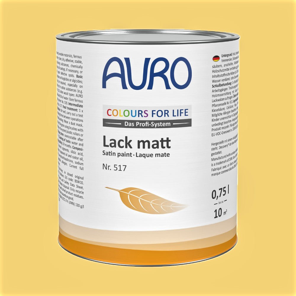 Naturbaustoffladen | Naturfarben Freiburg _ AURO COLOURS FOR LIFE Lack, matt Nr. 517 | wild mustard