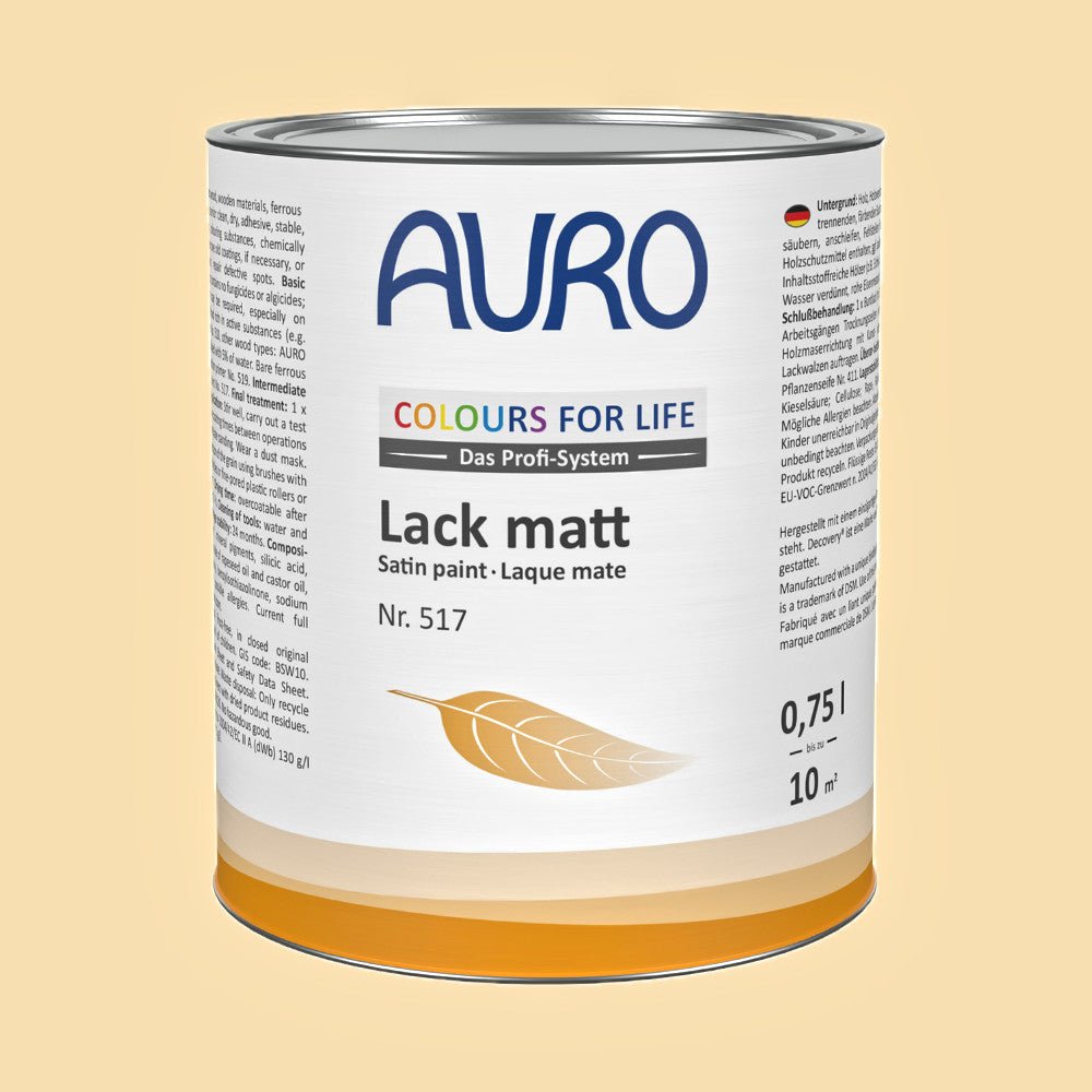 Naturbaustoffladen | Naturfarben Freiburg _ AURO COLOURS FOR LIFE Lack, matt Nr. 517 | yellow gold