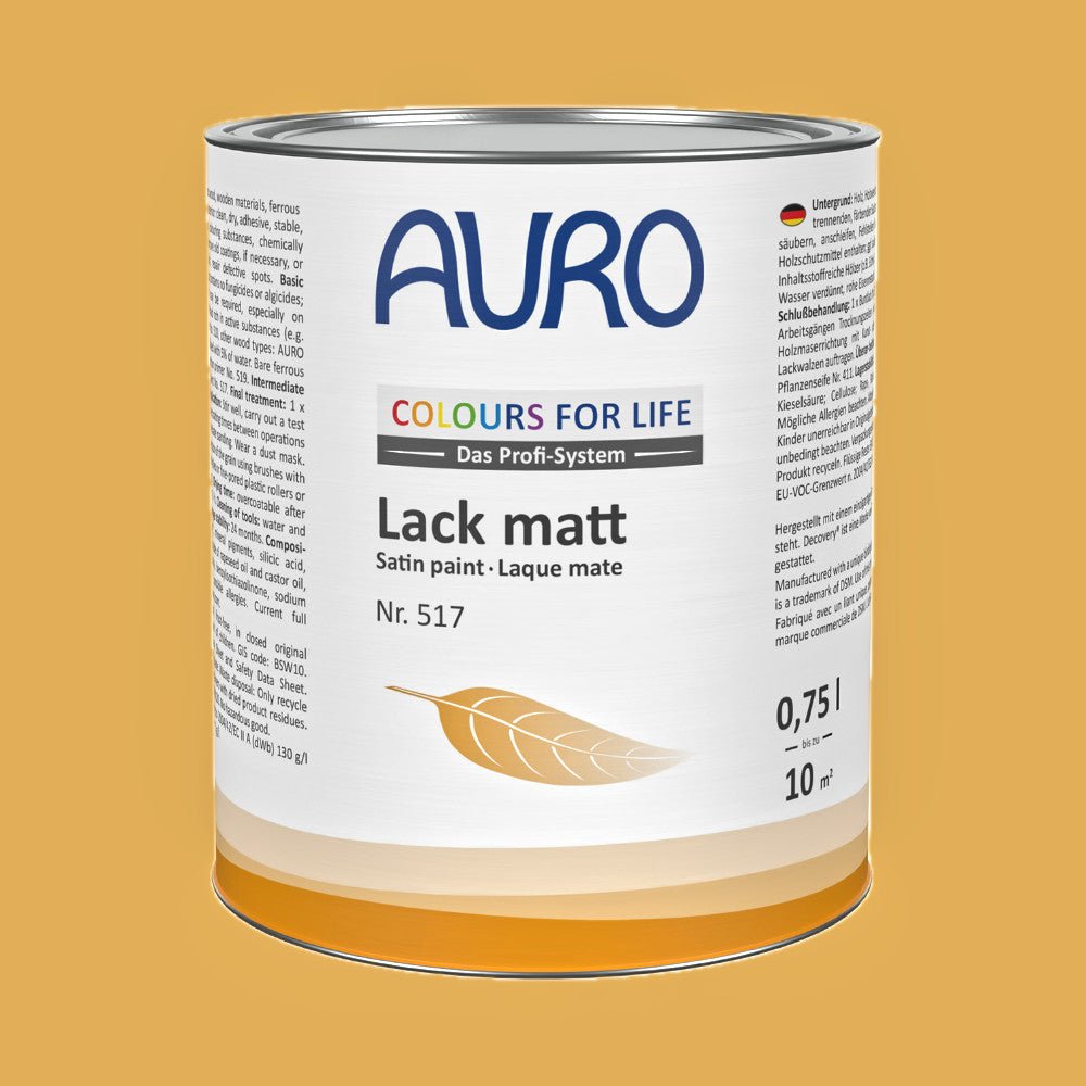 Naturbaustoffladen | Naturfarben Freiburg _ AURO COLOURS FOR LIFE Lack, matt Nr. 517 | yellow gold