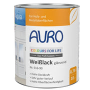 Naturbaustoffladen | Naturfarben Freiburg _ AURO COLOURS FOR LIFE Weißlack, glänzend Nr. 516 - 90