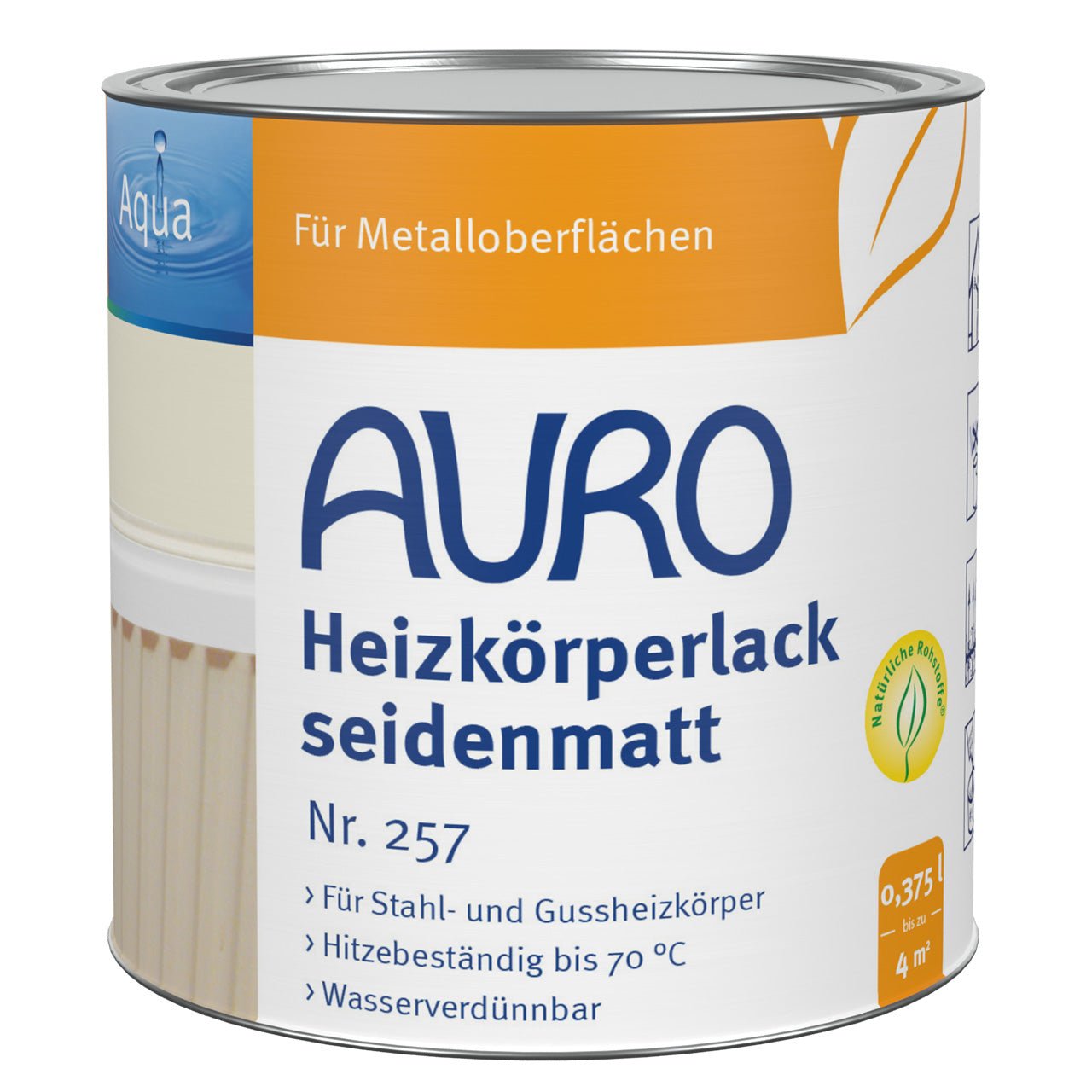 Naturbaustoffladen | Naturfarben Freiburg _ AURO Heizkörperlack, seidenmatt Nr. 257