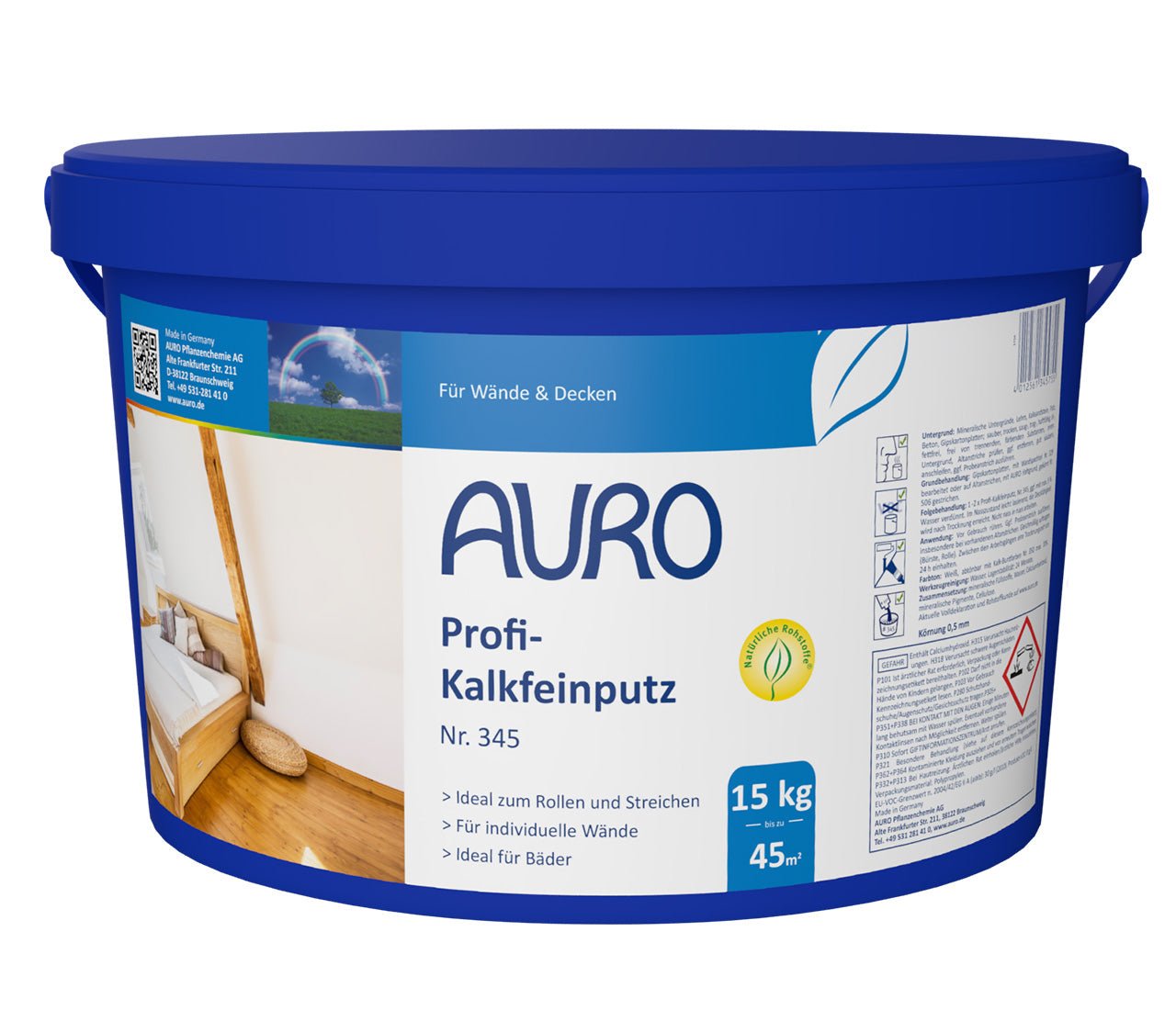 Naturbaustoffladen | Naturfarben Freiburg _ AURO Profi - Kalkfeinputz Nr. 345 Kalkfarbe