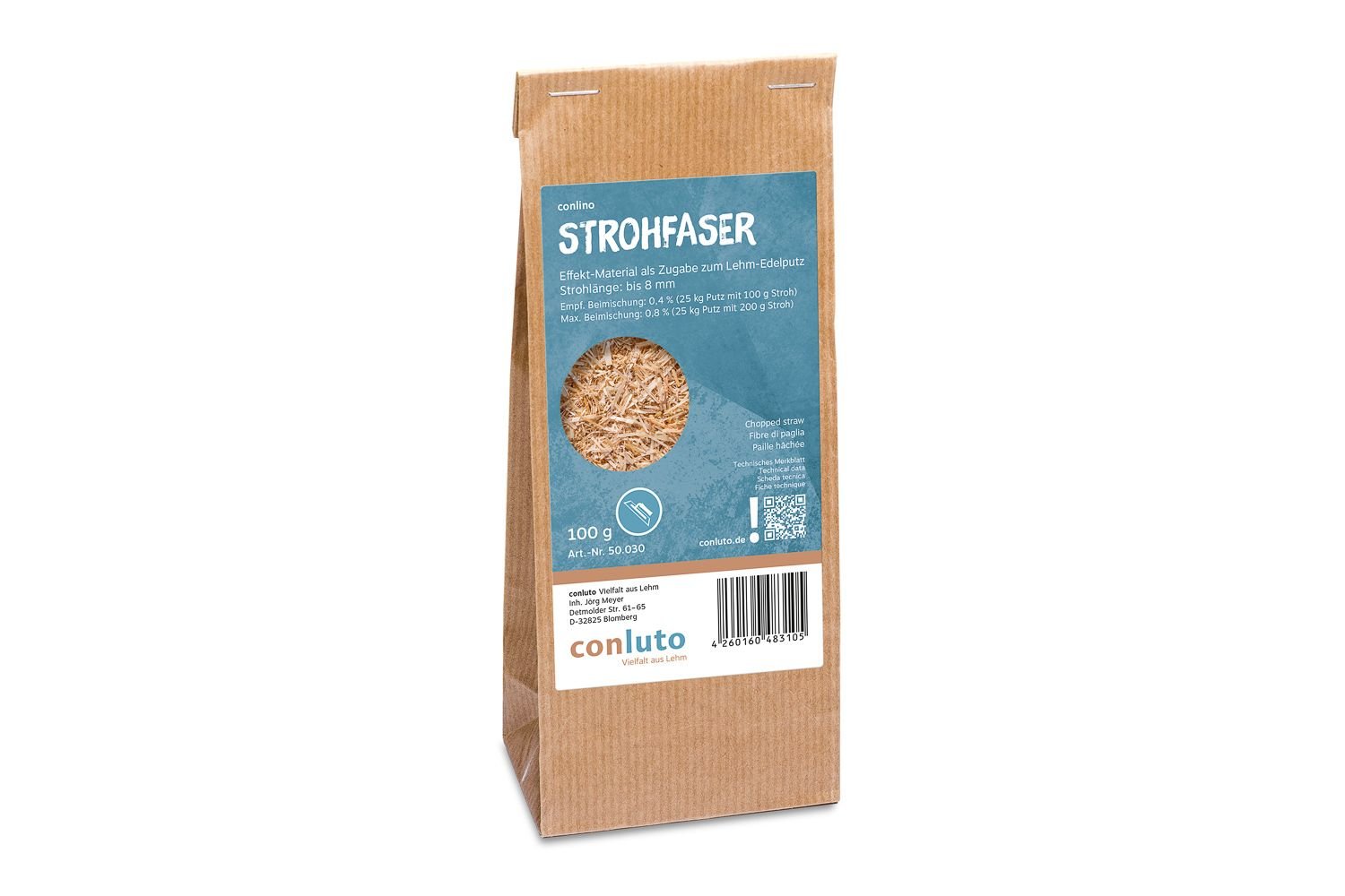 Naturbaustoffladen | Naturfarben Freiburg _ conluto Effekt-Material Strohfaser