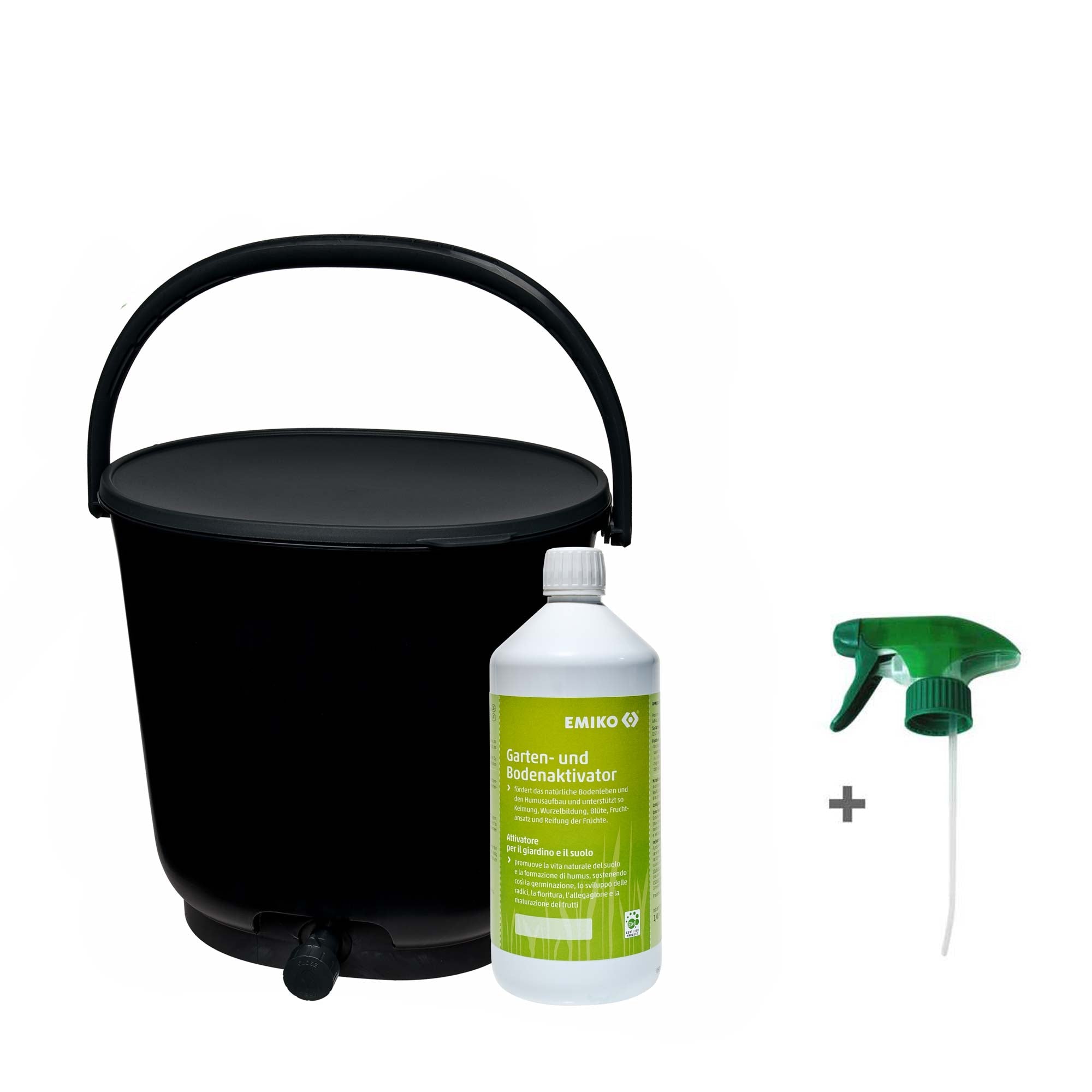 Naturbaustoffladen | Naturfarben Freiburg _ EMIKO Bokashi Eimer Organko 15,3 l Essential schwarz