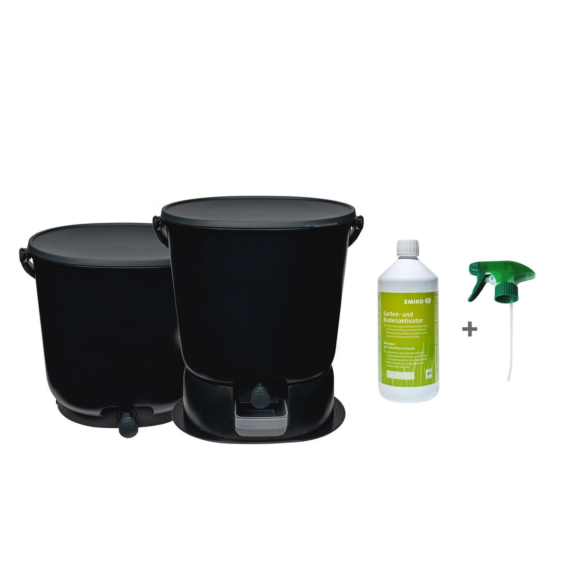 Naturbaustoffladen | Naturfarben Freiburg _ EMIKO Bokashi Eimer Organko 15,3 l Essential schwarz