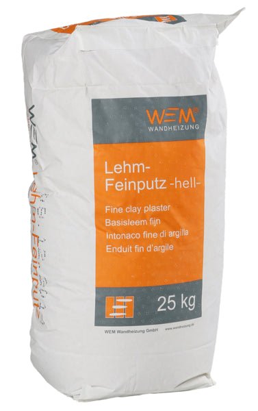 Naturbaustoffladen | Naturfarben Freiburg _ WEM Lehm - Feinputz - hell - Lehmputz