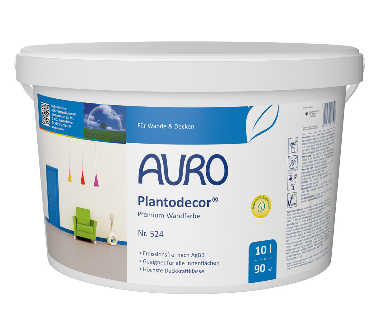 AURO Plantodecor Premium Wandfarbe Nr. 524
